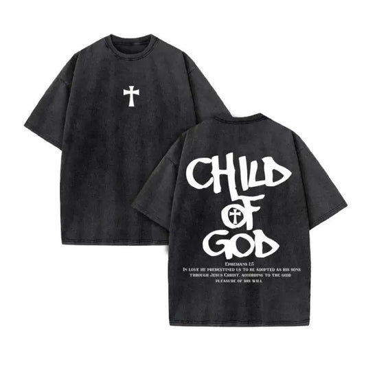 Christian Summer Men'S Washed T Shirt Loose Version Casual T Shirt Cotton Christian Vintage T Shirt Y2K Harajuku Style Unisex