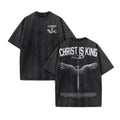 Christian Summer Men'S Washed T Shirt Loose Version Casual T Shirt Cotton Christian Vintage T Shirt Y2K Harajuku Style Unisex